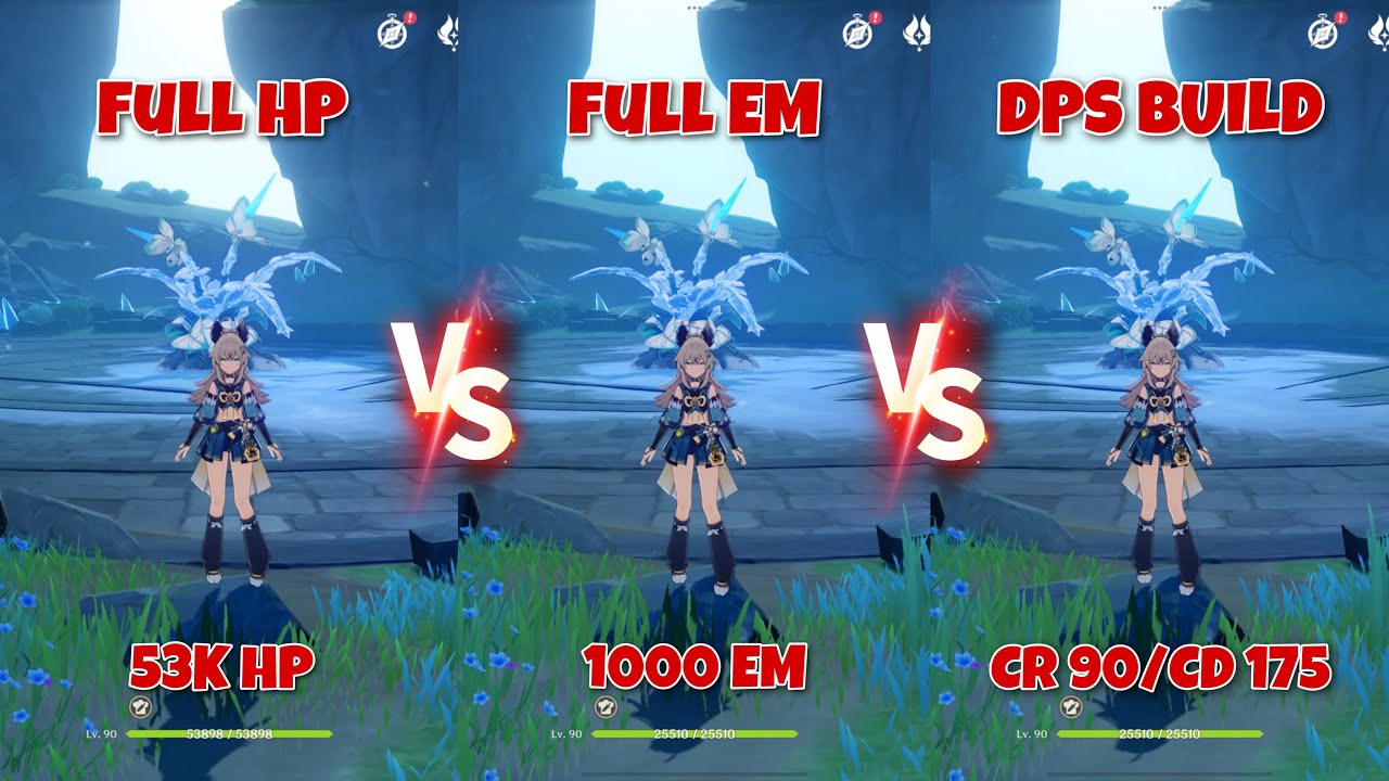 Kirara Full HP vs Full EM vs DPS Build Gameplay Comparisons & Showcases ...