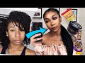 How To | GET SLICK BACK PONYTAIL W/ Hair Extensions For  $10!! - Type 4 Natural Hair