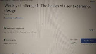 weekly challenge 1: The basic of user experience design Coursera coursera