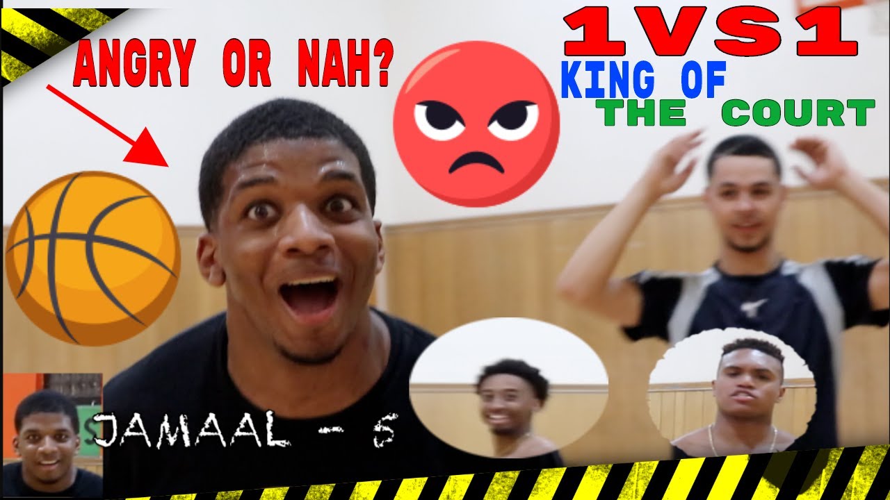 ANGRY TRASH TALKER! 1V1 KING OF THE COURT (PLAYING BASKETBALL IN YEEZY BOOST 350)
