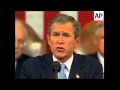 President George W Bush's first State of the Union Speech