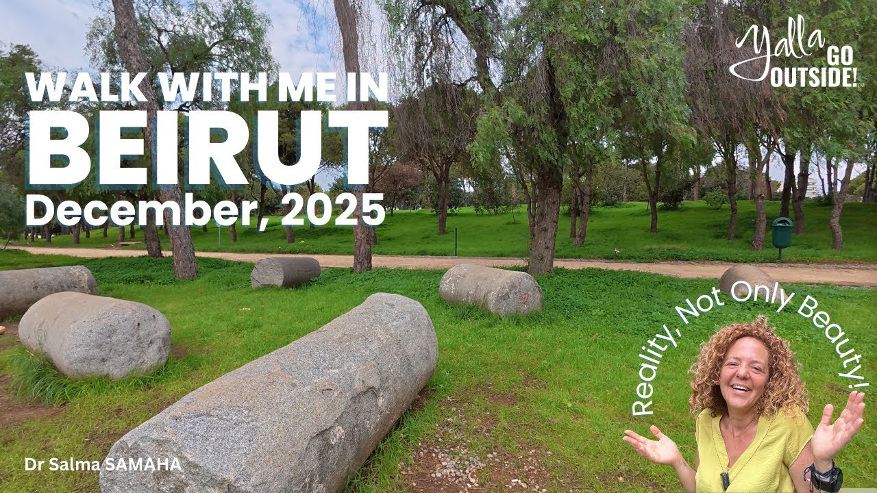 Walk With Me Around Beirut Pine Park, Lebanon in December 2025 - Non-edited video