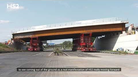 HS2 bridge installation over M42, 9 August 2020