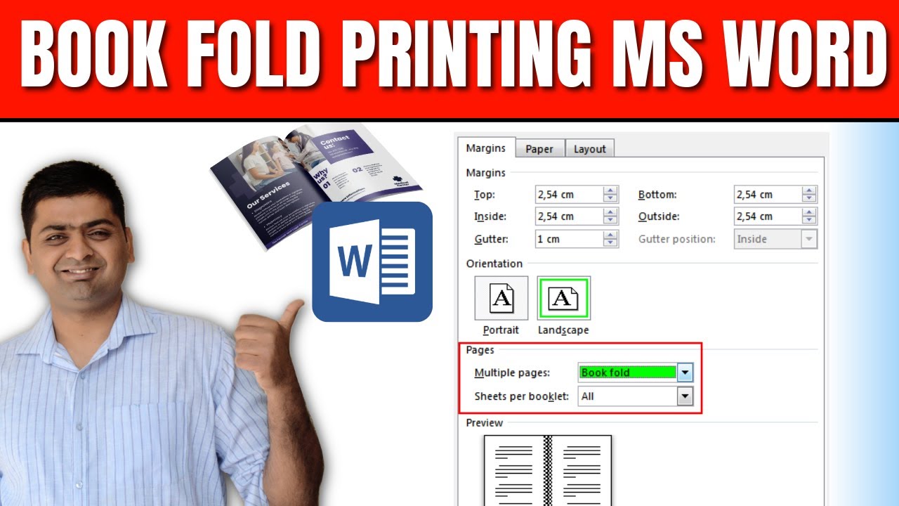 Booklet Printing in MS Word || How to Print Document in Book Form - YouTube