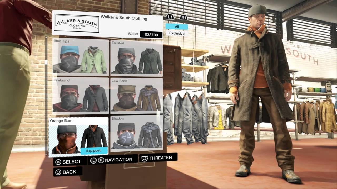 WatchDogs: All Outfits (Singleplayer/Multiplayer) (Ps4) (HD)