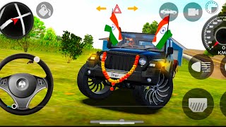 Mahindra Thar modified car 😈 india cars simulator 3D game Android app Thar 4X4 game play the video 💥