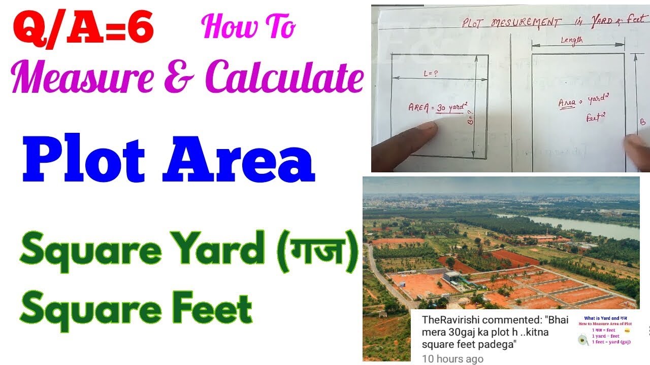 How to calculate Land area  Land Area in square feet and square yard