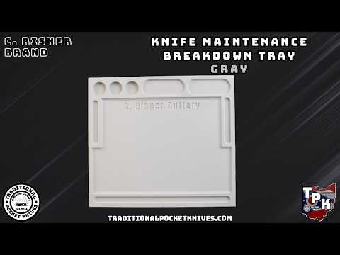 C. Risner Cutlery: Knife Maintenance Breakdown Tray - Gray