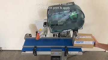 CAB Squix print & apply unit. Top labelling