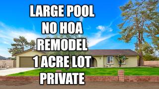 No HOA Home for Sale in Las Vegas with Huge Pool and 1 Acre Lot | Oversized 2 Car Garage
