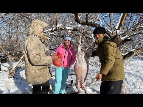 КАЗАХСТАН ! Режем БАРАНА ! Домашний БЕШБАРМАК . Делаем кумыс ! Традиции казахов . АУЛ!