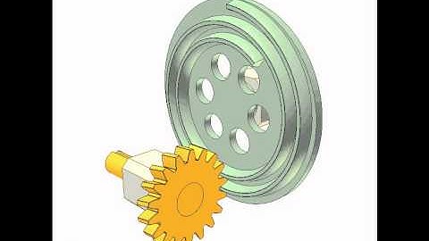 Archimedean spiral gear and Spur gear