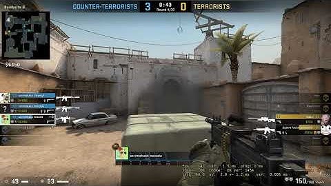 Negev Dust2 B site hold 4k - CSGO