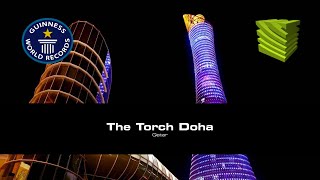 MADRIX @  The Torch Doha, largest external 360 degree LED screen sets Guinness World Record.