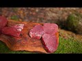 Juicy Steak with Garlic Butter & Campfire Potatoes | Relaxing Outdoor ASMR Cooking #food #cooking