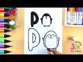 Learn ABC with Penguin 🐧 Letter P Kids Song + Easy Drawing #drawingforkids #abcsong #rhymes #abcs