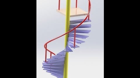 How to make spiral stairs 3D CAD model