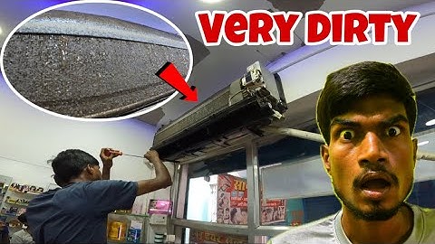 Very Dirty AC cleaning in a salon in Supaul - EHSAN
