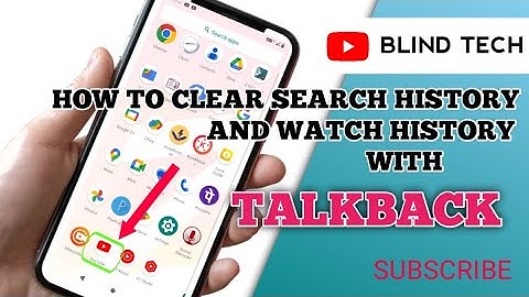 How to clear youtube search history and watch history with TalkBack//blind tech