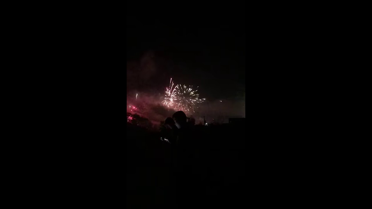 Firework In China Rural Area On Spring Festival Eve