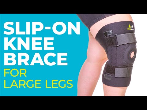 Slip On Knee Brace for Large Legs by BraceAbility 