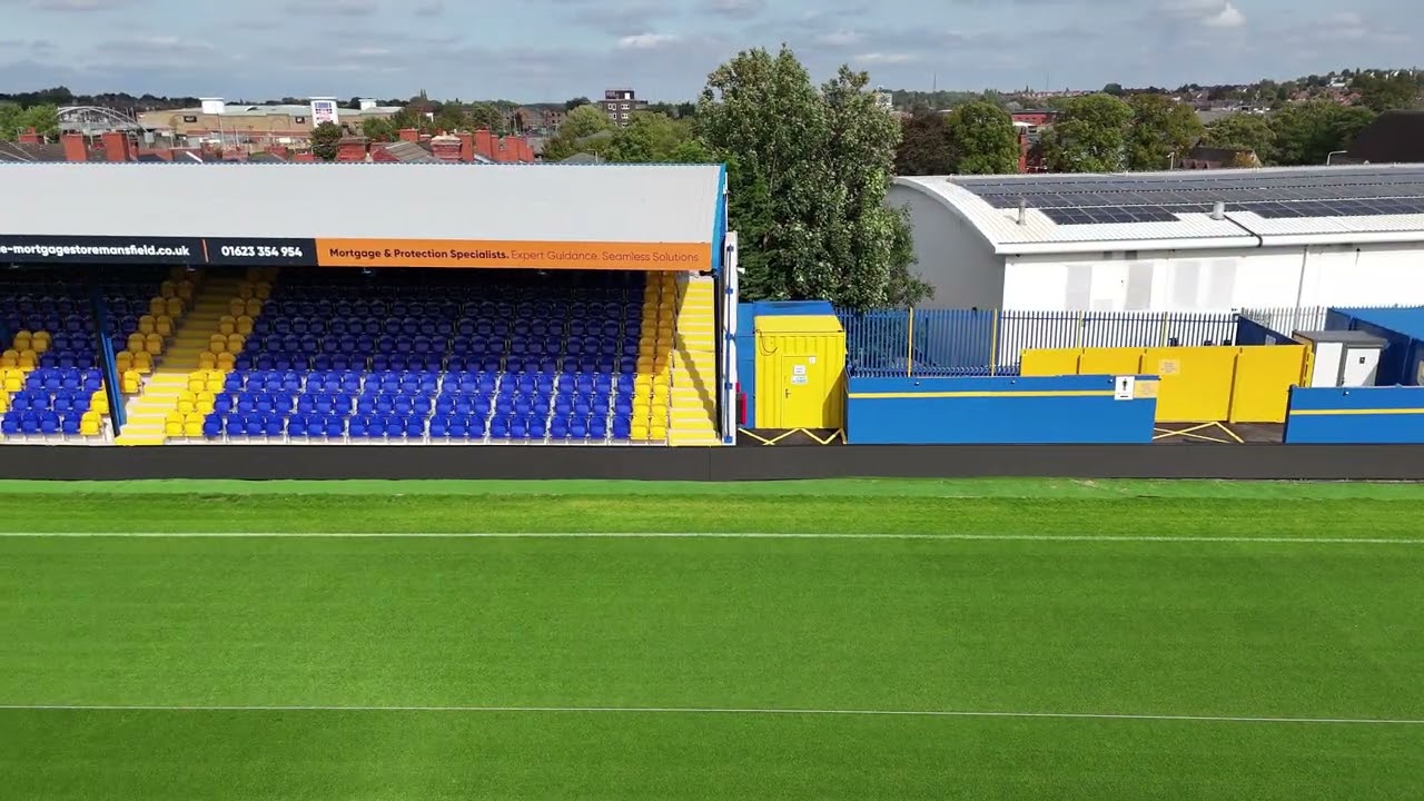Mansfield Town - One Call Stadium DJI min pro 4 flight - Completed Bishop Street Stand!!