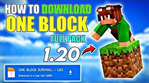 The Ultimate One Block Survival World Download for Minecraft PE 1.20 in 2023
