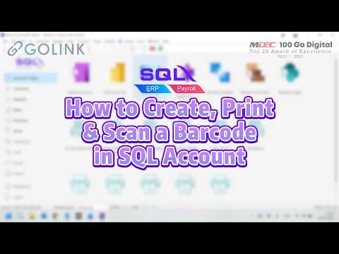 SQL Account | How to Generate, Print and Scan The Barcode in SQL Account?