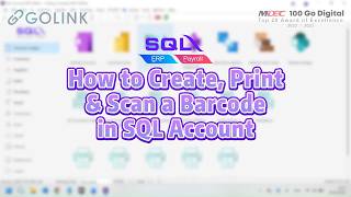 Information SQL Account | How to Generate, Print and Scan The Barcode in SQL Account News