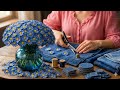 Turn your old jeans into beautiful handmade denim daisy flowers 🌼 how to make flower from old jeans