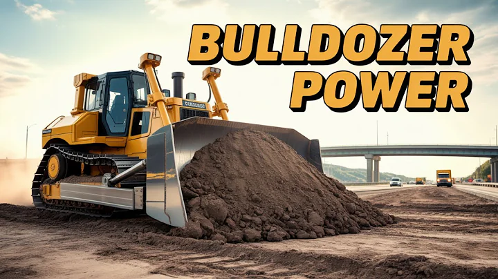 New Project Dump Truck Moving Land filling Nearby Highway Road Pours Soil Bulldozer Pushing  EP165