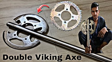 Turning an Old Rusty Sprocket Into a Stunning Double Viking Axe | Incredible Metal Transformation