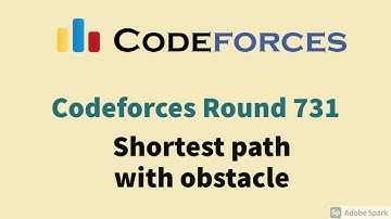 Codeforces Round 731 | Shortest path with obstacle | Very easy explanation 👌