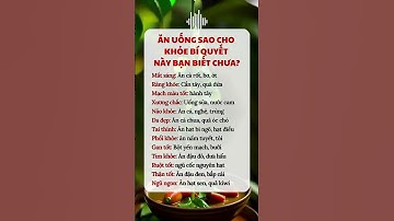 Bí Quyết Giữ Gìn Sức Khỏe Toàn Diện #ChămSócSứcKhỏe #dsdaiminh