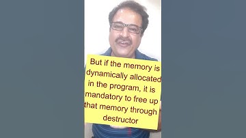 explain destructor in c++ with example #cpptutorial #destructor #oop #cppprogramming  #bintuharwani