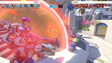 Overwatch - Zarya Bot in a Nutshell... 8 (Replay Moment - Hard Bots)