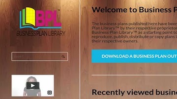 BUSINESS PLAN LIBRARY DEMO VIDEO