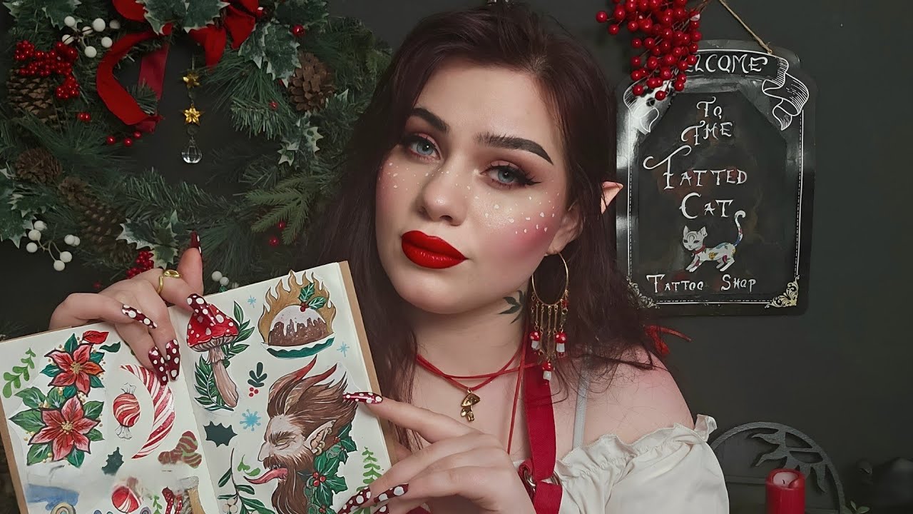 ASMR Giving You A Christmas Tattoo (Soft Spoken) (Fantasy Roleplay)