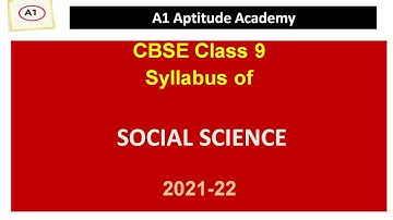 CBSE Class 9th Syllabus of Social Science