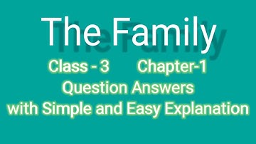The Family //DAV SST Class-3, Chapter 1//Question Answers by Bkumar