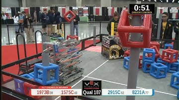 2015 VRC Tech Q187 - 1973B 1575C vs 2915C 8231A - 57 to 25 - VEX Worlds 2015 - Technology Division