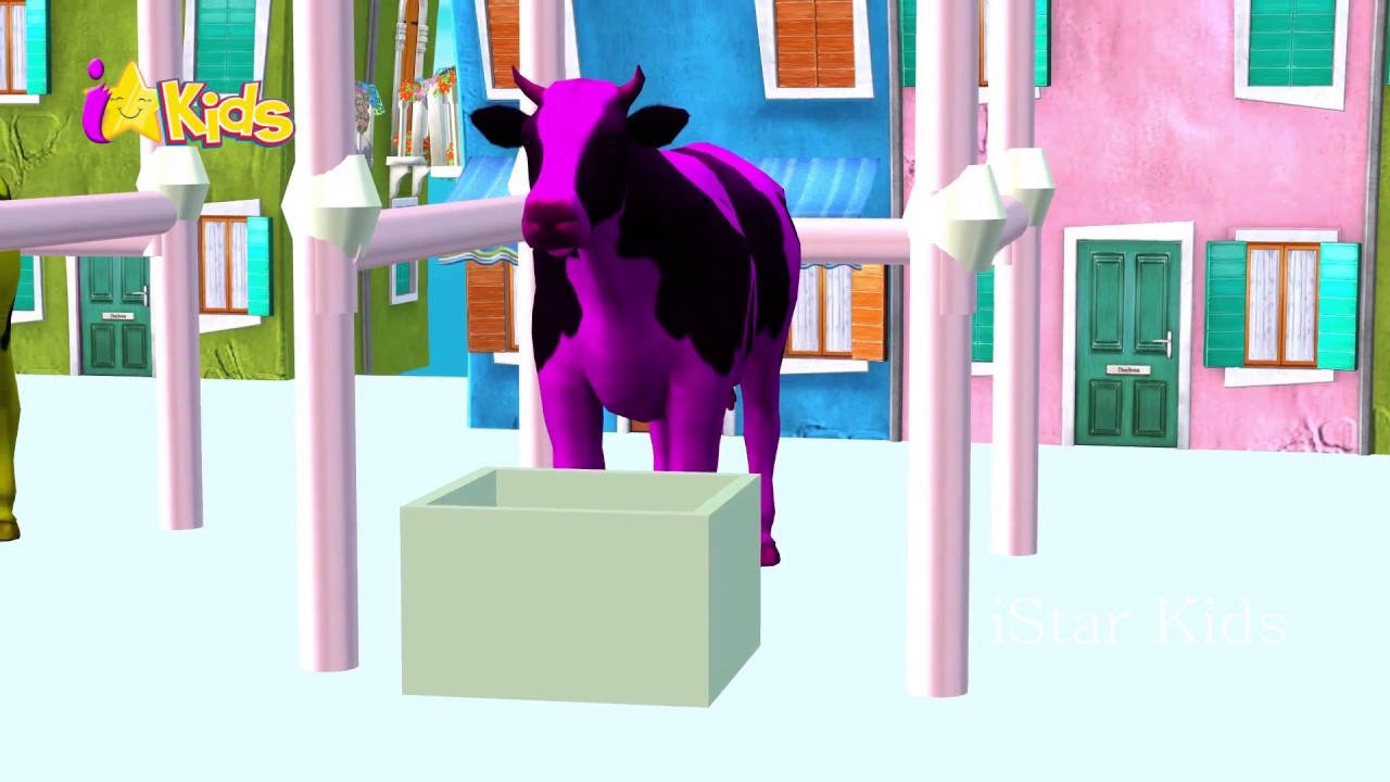 Learn Colors with 3D Cows for Kids 3D Educational Colors