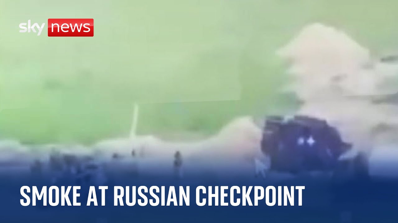 Ukraine war: Military vehicles seen at checkpoint as Russians allegedly flee Belgorod