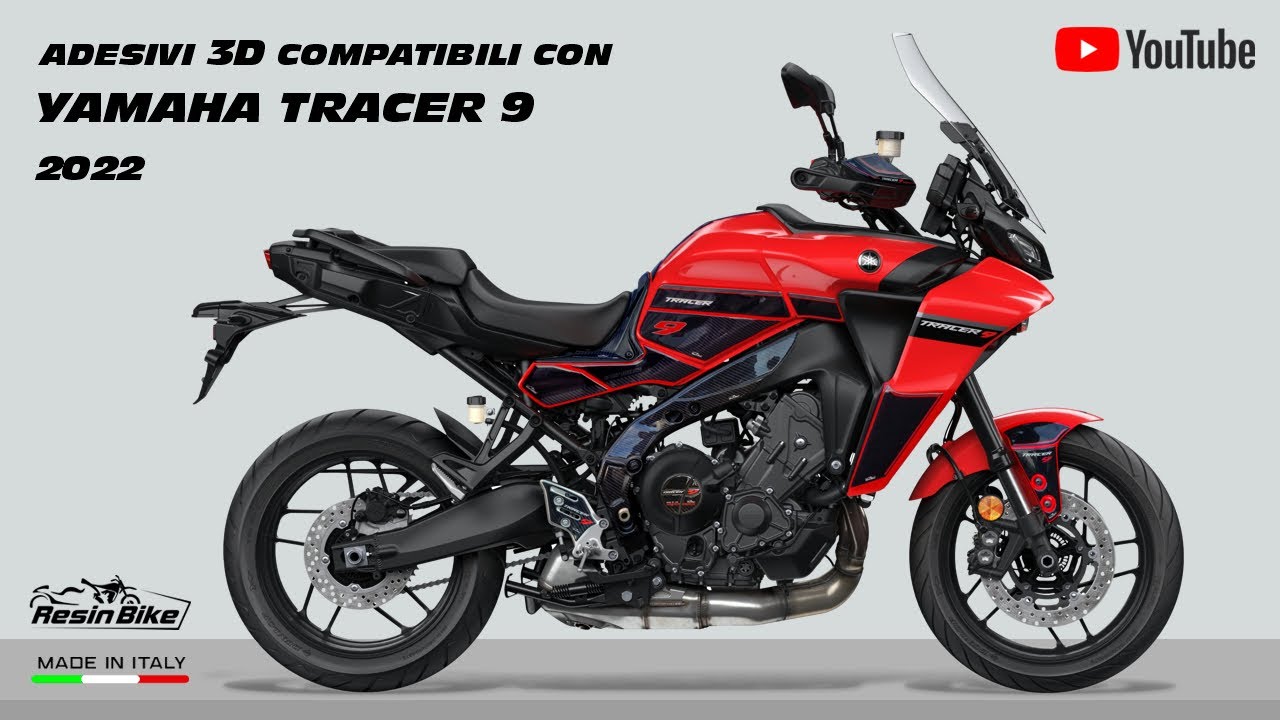 Resin Bike Autocollant Moto Compatible Avec Yamaha Tracer 9-9 GT/MT-09 2021-2025 Protection Moto Pare-châssis Autocollant 3D Résine Compatible Avec