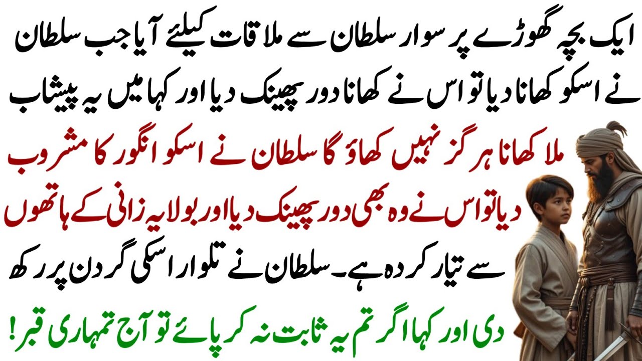 Ek Bachy Aur Sultan ka Waqia | New Sachi Kahaniyan - Novels Tv