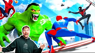 Spiderman Takes Over GTA 5: Insane Stunt Jumps!