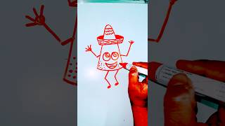 How to draw a Dancing Nacho Chip #howtodraw #shorts ​⁠@PalakEducationArts