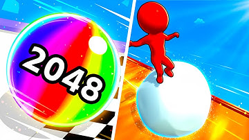 Ball Run 2048 vs Snow Race! 🔮❄️ Max Level Gameplay Walkthrough Android iOS Update 9WF3