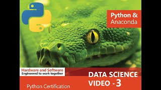 Data sciences and Machine learning with Python and anaconda Part 3