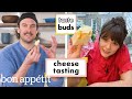 Elizabeth Olsen & Brad Try 10 Different Cheeses | Taste Buds | Bon Appétit